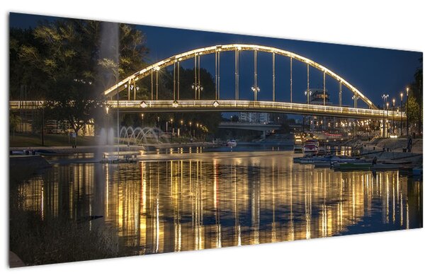 Slika mosta s fontanom (120x50 cm)