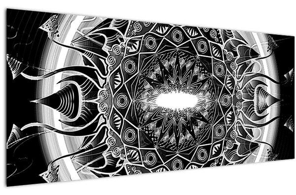 Slika crno-bijelih ornamenata (120x50 cm)