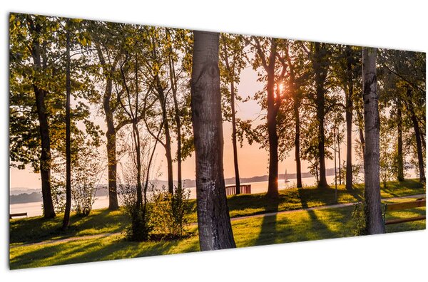 Slika drveća uz jezero (120x50 cm)