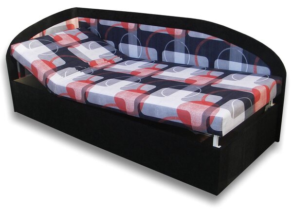 Zondo Jednostruki krevet (kauč) 80 cm Krista (crna 39 + Mimi 21) (L). 793095