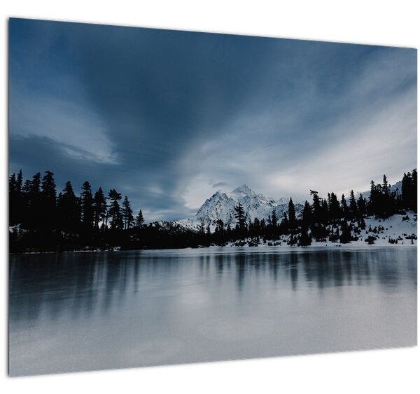 Slika - Na zaleđenom jezeru (70x50 cm)