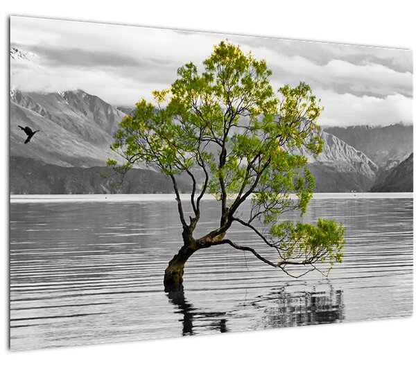 Slika stabla usred jezera (90x60 cm)