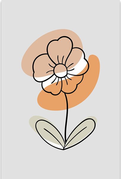Slika minimalistički cvijet No4