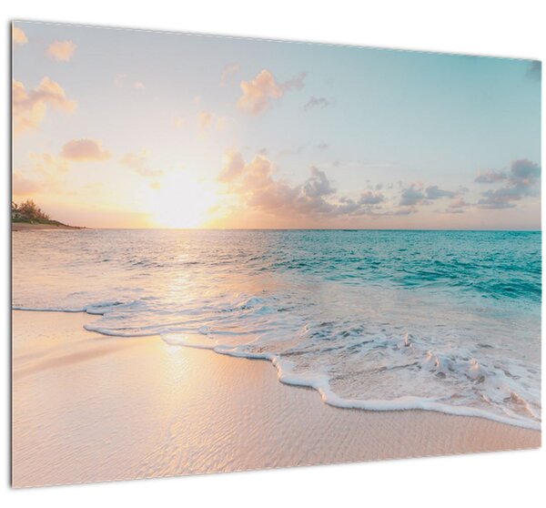 Staklena slika - Sanjiva plaža (70x50 cm)