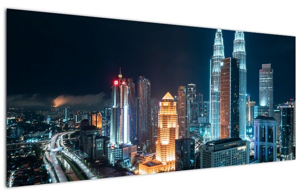Slika - Noć u Kuala Lumpuru (120x50 cm)