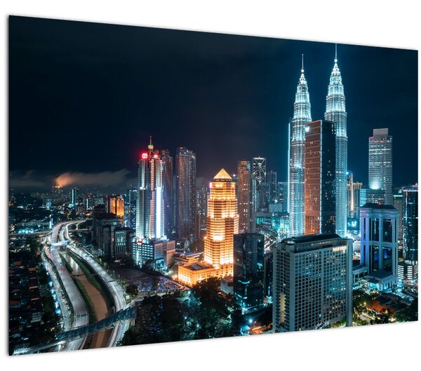 Slika - Noć u Kuala Lumpuru (90x60 cm)