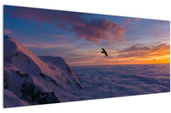 Slika za zalaska sunca, Mt. Blanc (120x50 cm)