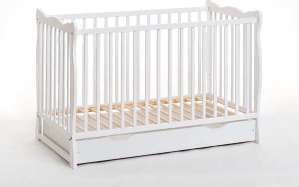 Zondo Dječji krevetić 60 cm Adria II 26 WW BAP (bijela) (s prostorom za odlaganje). 1024542