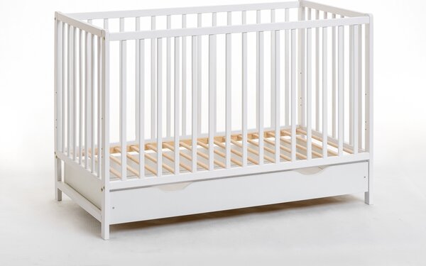 Zondo Dječji krevetić 60 cm Cathi II 26 WW BCP (bijela) (s prostorom za odlaganje). 1024538