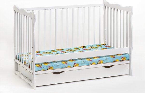 Zondo Dječji krevetić 60 cm Adria II 26 WW BAP+M (bijela) (s madracem i prostorom za odlaganje). 1024543