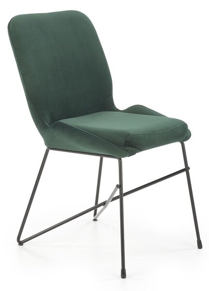 Tamno zelena baršunasta stolica LASE 454