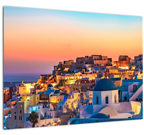 Slika - Santorini u sumrak (70x50 cm)