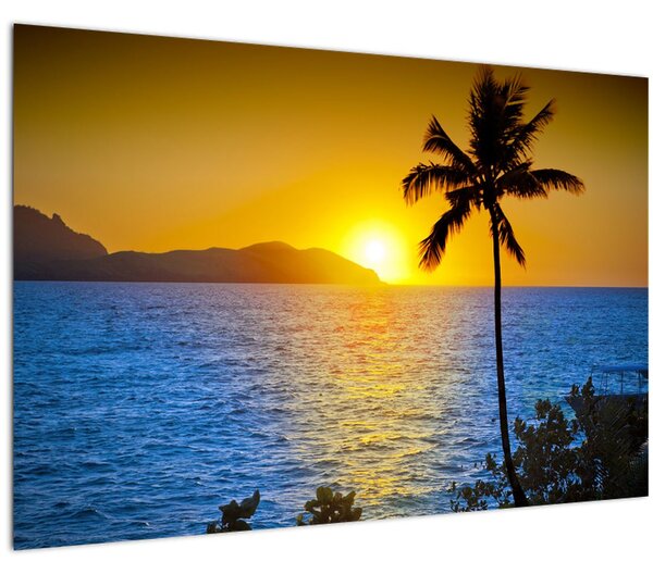 Slika - Zalazak sunca nad morem (90x60 cm)