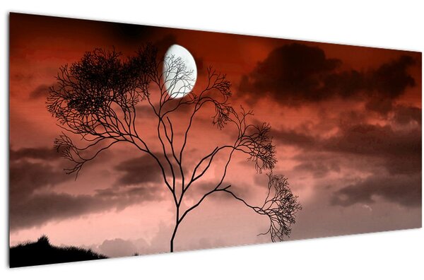 Slika - Mjesec koji osvjetljava noć (120x50 cm)