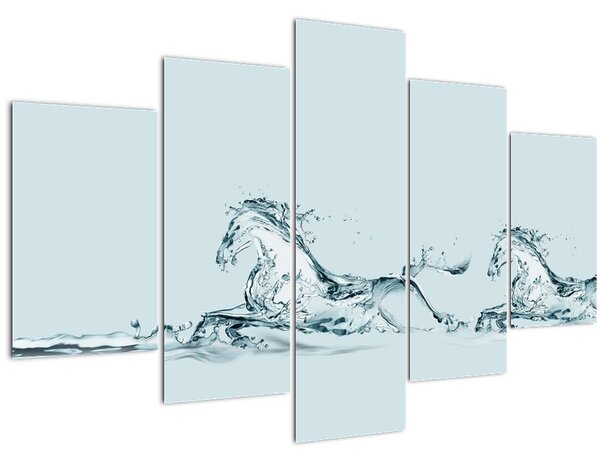 Slika - Konji od kapljica vode (150x105 cm)