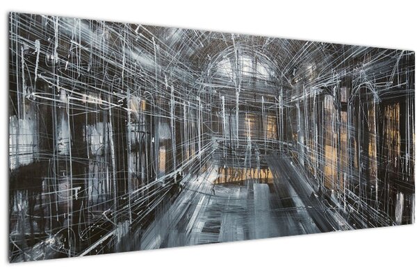 Slika interijera stare zgrade (120x50 cm)