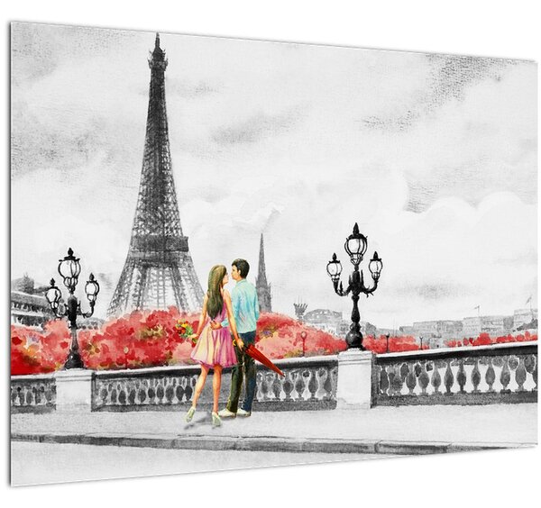 Slika - Ljubavnici u Parizu (70x50 cm)