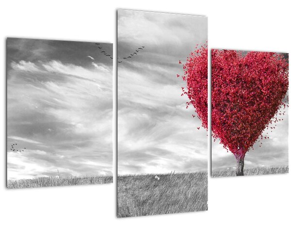 Slika - Krošnja stabla u obliku srca (90x60 cm)