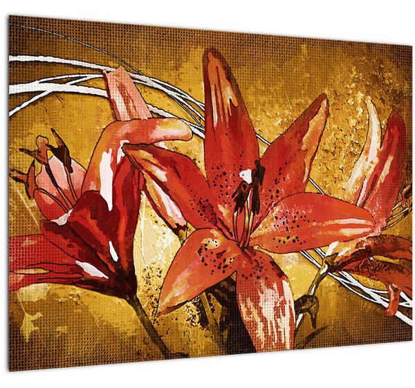 Slika cvjetova ljiljana (70x50 cm)