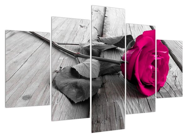 Slika ružičaste ruže (150x105 cm)