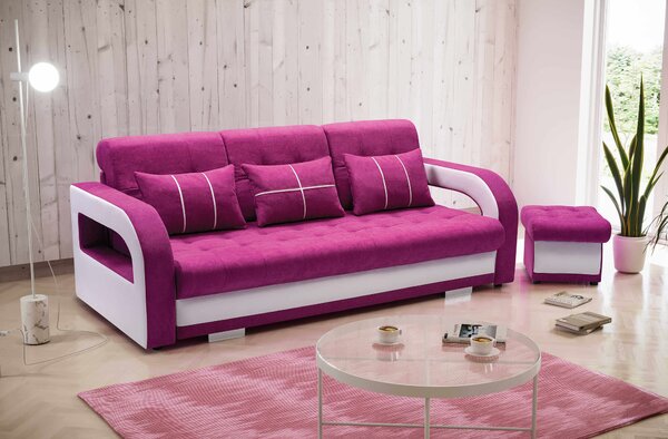 Zondo.hr Trosjed Nicole (tamnoružičasta + bijela). Akcija -20%. 1031754
