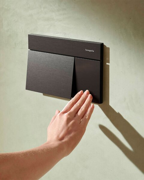 Hansgrohe iFrame Element E tipka za vodokotlić, brushed black chrome