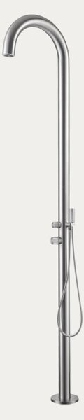 Idealaqua vanjski tuš FI76 s crijevom i slušalicom, inox
