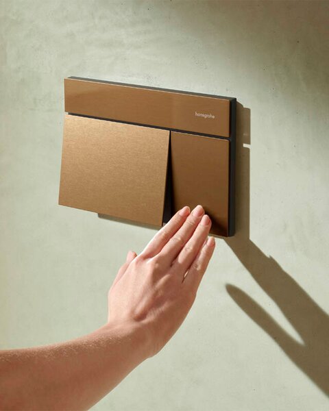 Hansgrohe iFrame Element E tipka za vodokotlić, brushed bronze