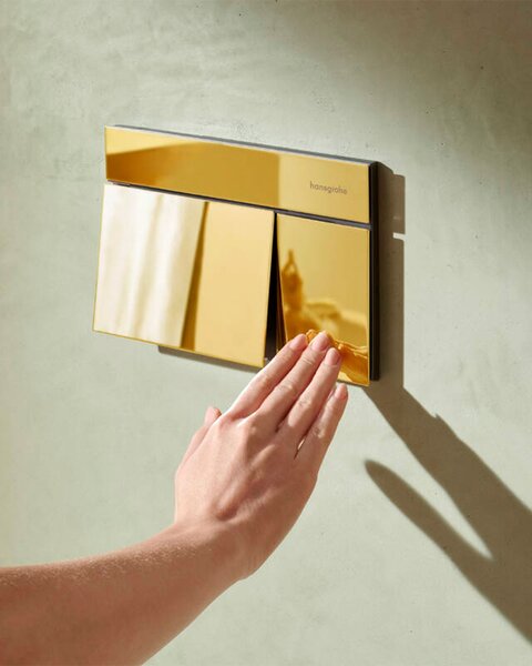 Hansgrohe iFrame Element E tipka za vodokotlić, polished gold optic