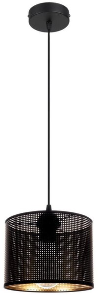 Luster na sajli ALDO 1xE27/60W/230V pr. 20 cm crna