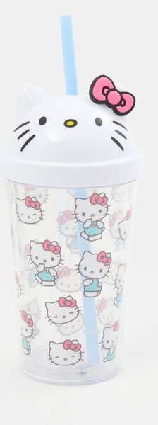 Sinsay - Šalica s poklopcem i slamkom Hello Kitty
