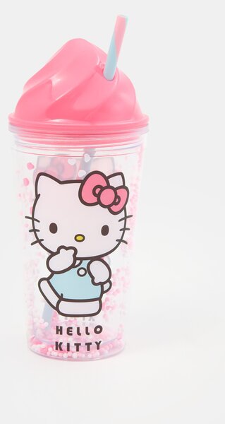Sinsay - Šalica s poklopcem i slamkom Hello Kitty