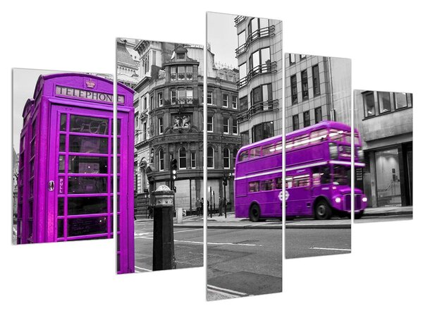 Slika Londona u ljubičastim bojama (150x105 cm)