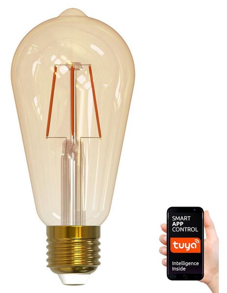 LED Prigušiva žarulja VINTAGE ST64 E27/7W/230V 1800-2700K Wi-fi Tuya