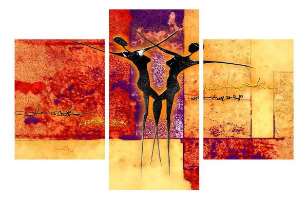 Apstraktna slika dviju plesača (90x60 cm)