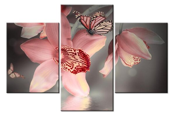 Slika cvijeća i leptira (90x60 cm)