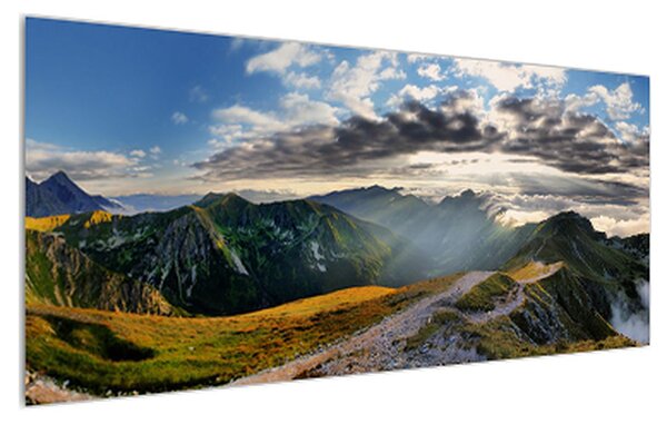 Slika planinskog stjenovitog krajolika (120x50 cm)