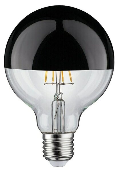 Paulmann LED žarulja Vintage Globe-Form E27 G95 (E27, Može se prigušiti, Topla bijela, 600 lm, 6,5 W, Boja: Crna sjajna)