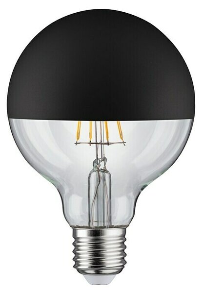 Paulmann LED žarulja Vintage Globe-Form E27 G95 (E27, Može se prigušiti, Topla bijela, 600 lm, 6,5 W, Boja: Crna mat)