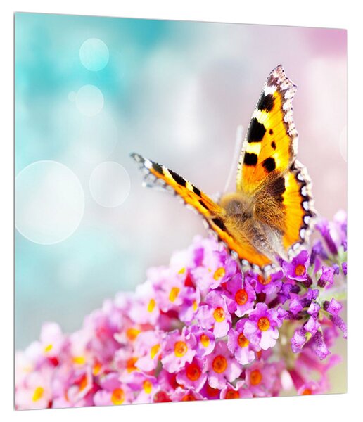 Slika leptira na cvijetovima (30x30 cm)