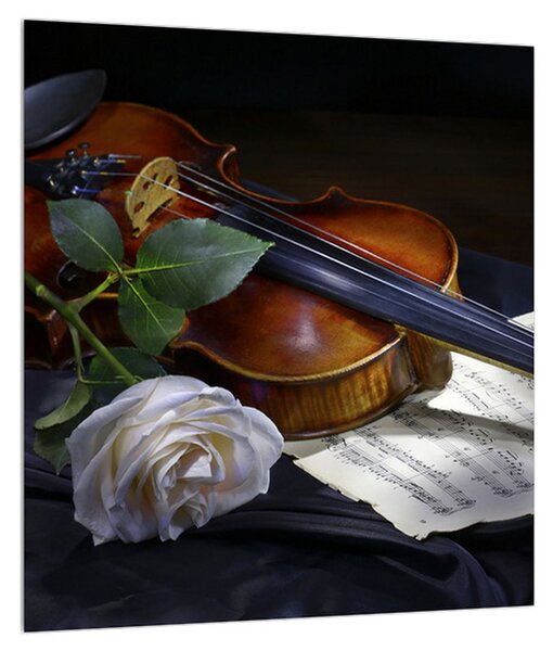 Slika ruže i violine (30x30 cm)