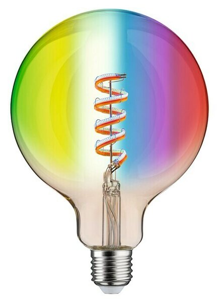 Paulmann LED Smart žarulja (E27, Može se prigušiti, RGBW, 470 lm, 6,3 W, G125, Zaobljen)
