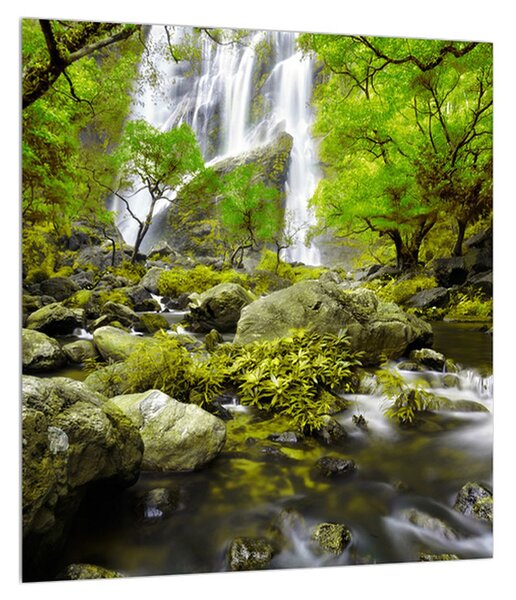 Slika šumskog krajolika s potokom (30x30 cm)