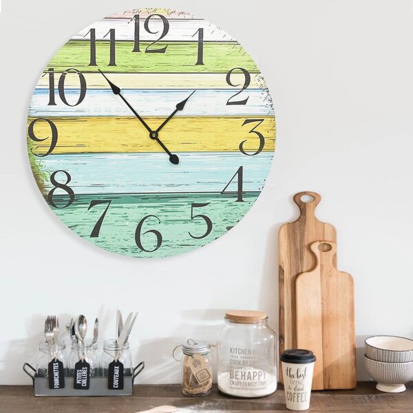 VidaXL 325185 Wall Clock Multicolour 60 cm MDF