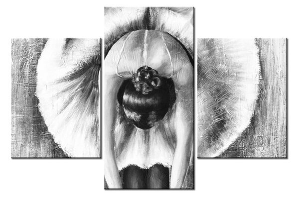 Crno-bijela slika balerine (90x60 cm)