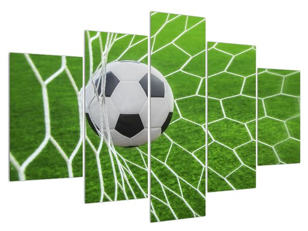 Slika nogometne lopte u mreži (150x105 cm)