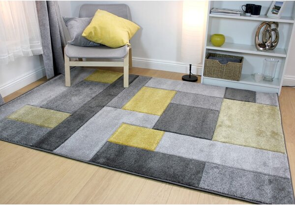 Sivo-žuti tepih Flair Rugs Cosmos, 120 x 170 cm