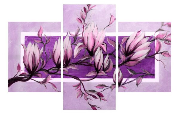 Slika ružičastog cvijeća (90x60 cm)