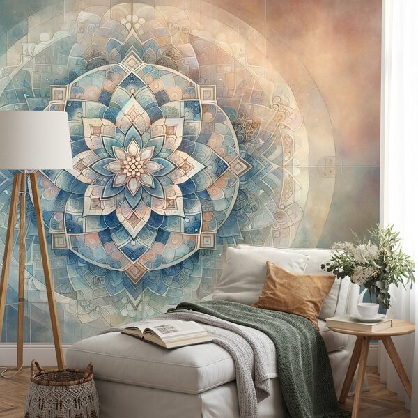 Tapeta mandala u pastelnim tonovima