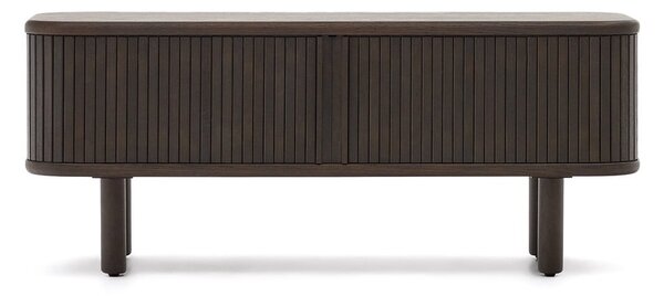 Tamno smeđa TV komoda u dekoru jasena 120x50 cm Mailen – Kave Home
